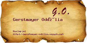 Gerstmayer Odília névjegykártya